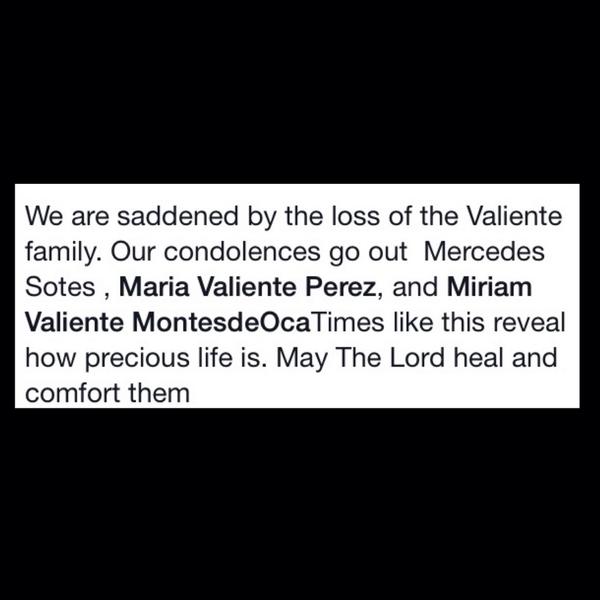 We are sending our love