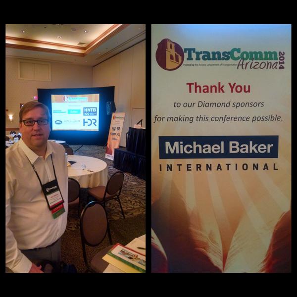 MBakerIntl's tweet image. Ken Mobley, @MBakerIntl Public Involvement Manager, enjoying the Diamond Sponsor table @ #transcomm