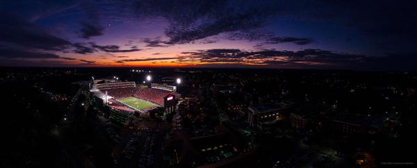 OleMissPix's tweet photo. How about this?!?! Vaught-Hemingway at sunset!

@OleMissFB 

Thanks to OMCommunications for the pic! http://t.co/449v8nlVYZ