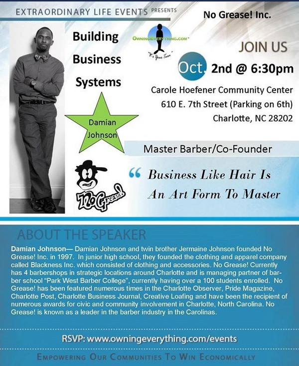 WWsD_theshow's tweet image. Learn about building #businesssystems during my Q&amp;amp;A with Damian Johnson of #NoGrease Don't miss out! #ownit4you