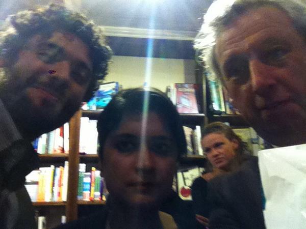 Is this the world's worst selfie? @dauntbooks with @shamichakrabati, who looks like she's a captive #Liberty