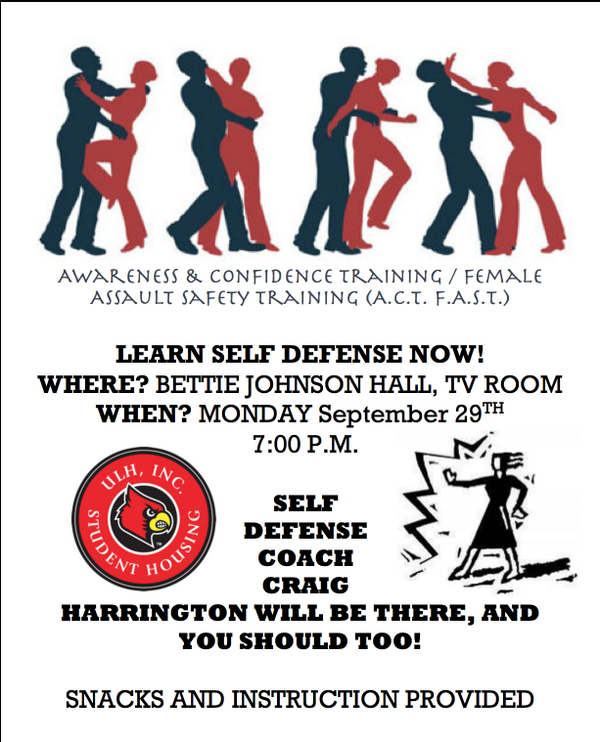 Self Defense instruction <a href="/ulhinc/">ULH, Inc.</a> Bettie Johnson 7PM TONIGHT! <a href="/UofL18/">UofL18</a> <a href="/UofL17/">UofL17</a> <a href="/UofL16/">UofL16</a> FREE SNACKS&amp;SELF DEFENSE CLASS!
