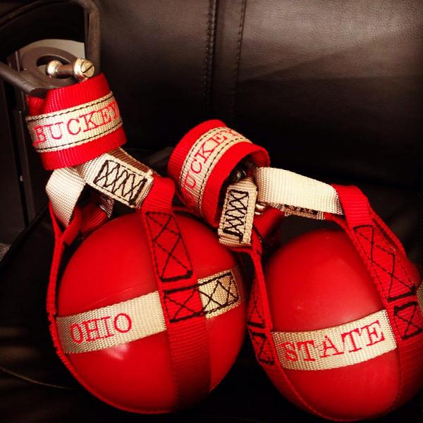 Custom Tungsten Weights for Ohio State.