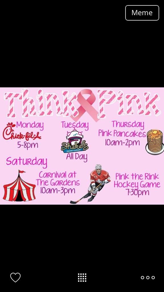 EpsilonZTA's tweet photo. Think Pink Week is finally here! Join us @ Chick Fil A on MLK from 5-8 to support Breast Cancer Awareness &amp; Education http://t.co/RWdKTMh8aJ