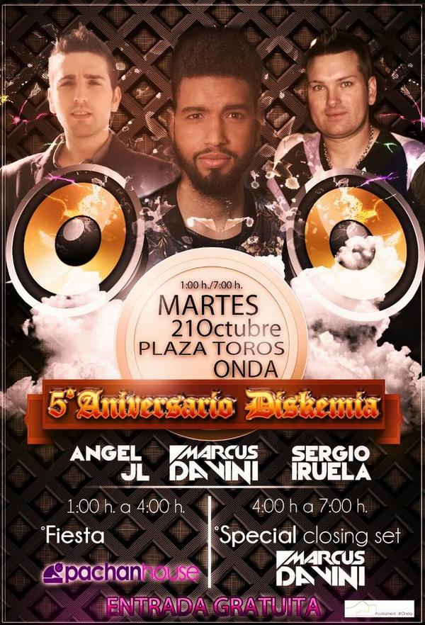 DiskemiaDkm's tweet photo. Os esperamos el Martes en la Plaza de Toros!!  Música, fiesta, te lo vas a perder?
DISKEMIA V ANIVERSARIO 💪👏 http://t.co/5NrTS3Zrac
