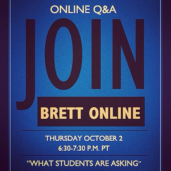 BrettKunkle's tweet photo. Thurs night we'll answer the most pressing student questions from the #reTHINK14 conference: http://t.co/OxPWBdqLGd http://t.co/rv8yFymWeA