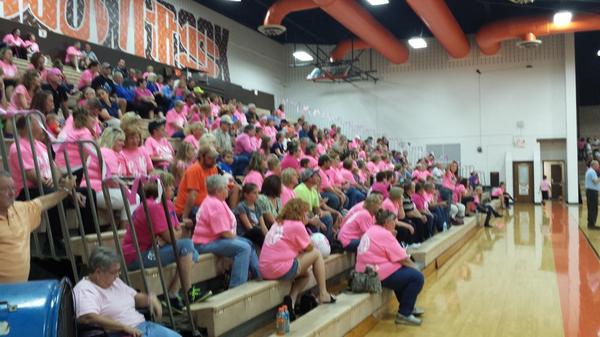 MMS_Colts's tweet photo. A sea of pink @ the Volley For The Cure match! #vftc #GoColts http://t.co/oK8SDbaa8L