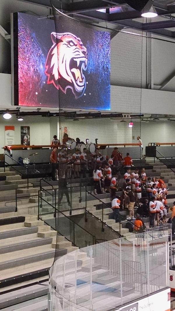 Love it when the best band in the land <a href="/RITPepBand/">RIT Pep Band</a> shows up 1h30min before the puck drops. #TigerPride #RIT