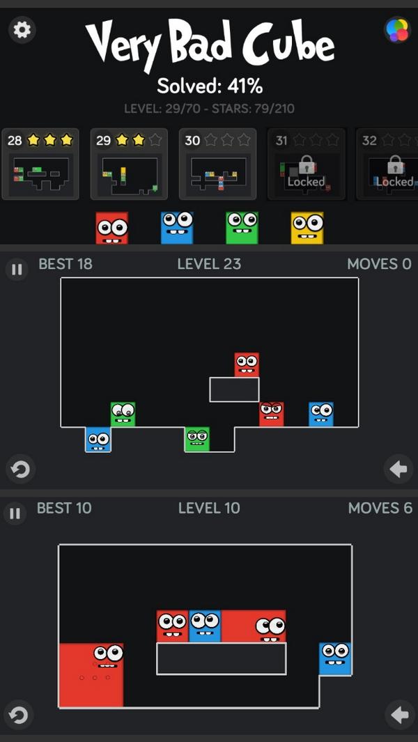 LADY_C_GAMER's tweet photo. I'm going crazy with #VeryBadCube (one of the most challenging puzzle game) http://t.co/pcNserfcEb http://t.co/0VgfTndlSt