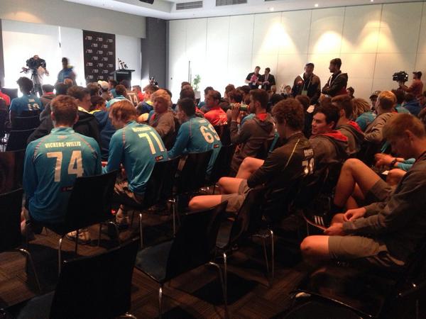MGSFootball14's tweet photo. The Draft Combine is here 2014. http://t.co/NKydBm31fl Good luck to our boys: @LangdonEd @EdVickersWillis @hughgoddard23 @DrummondNathan