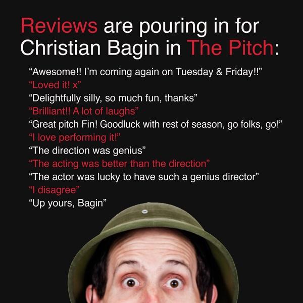 Fin_Begin's tweet image. Reviews are pouring in!! Come tonight! Or any night this week!! Just come!! #mfringe