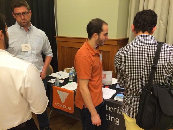 GreentownLabs's tweet photo. Check out @GreentownLabs startups @Northeastern #coop fair! @Sol_Power_LLC @SilverDetect @Refresh_Water @voxel8 http://t.co/AGuaYmqh1s