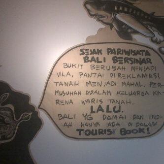 giarnata's tweet photo. Bali yg damai dan indah hanya ada di dalam. Tourist Book @ForBALI13 @gendovara @JRX_SID @BaleBengong @leakBALI_ http://t.co/ZA480Z98Gd