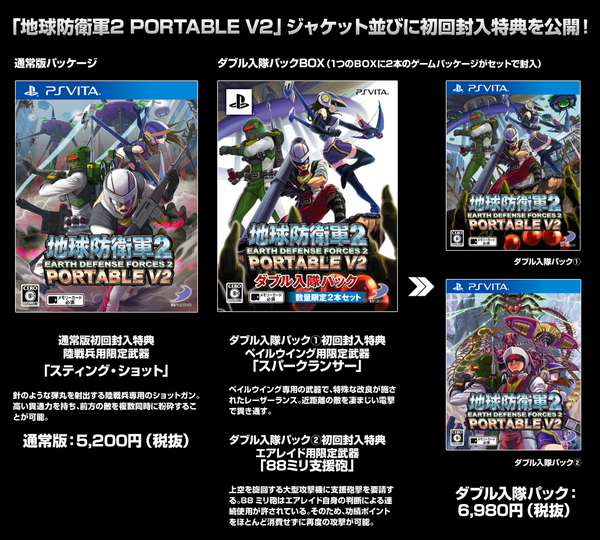 O Xrhsths 地球防衛軍 Edf 公式 Sto Twitter Edf2pv2 Ps Vita 地球防衛軍2 Portable V2 ジャケット並びに初回封入特典を公開 詳細は公式サイトにて近日掲載します Edf Http T Co 3stgp1kicz