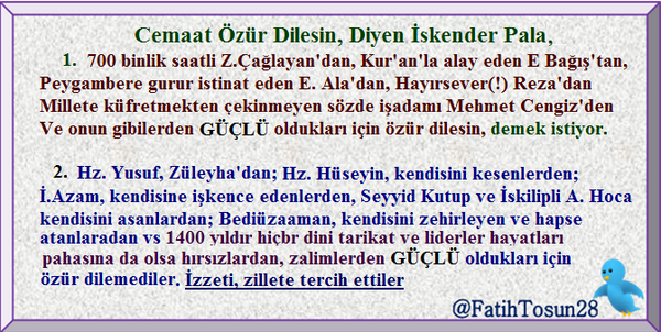kubizeh's tweet photo. "@FatihTosun28: ***
Sn @iskenderpala_ ya
Özür Dilesinler
Cevabı

@SHaberTV
@sosyalpencere
**
*** http://t.co/sJVdowrZoD"