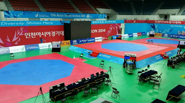 TKD_KotaBandung's tweet photo. Foto: Arena Taekwondo di Asian Games 2014 http://t.co/03vAwdSbgZ