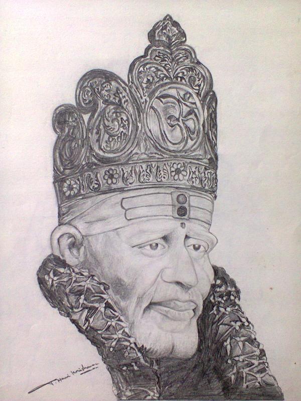 Shirdi Sai Baba Pencil Drawing | Sathish B | Flickr