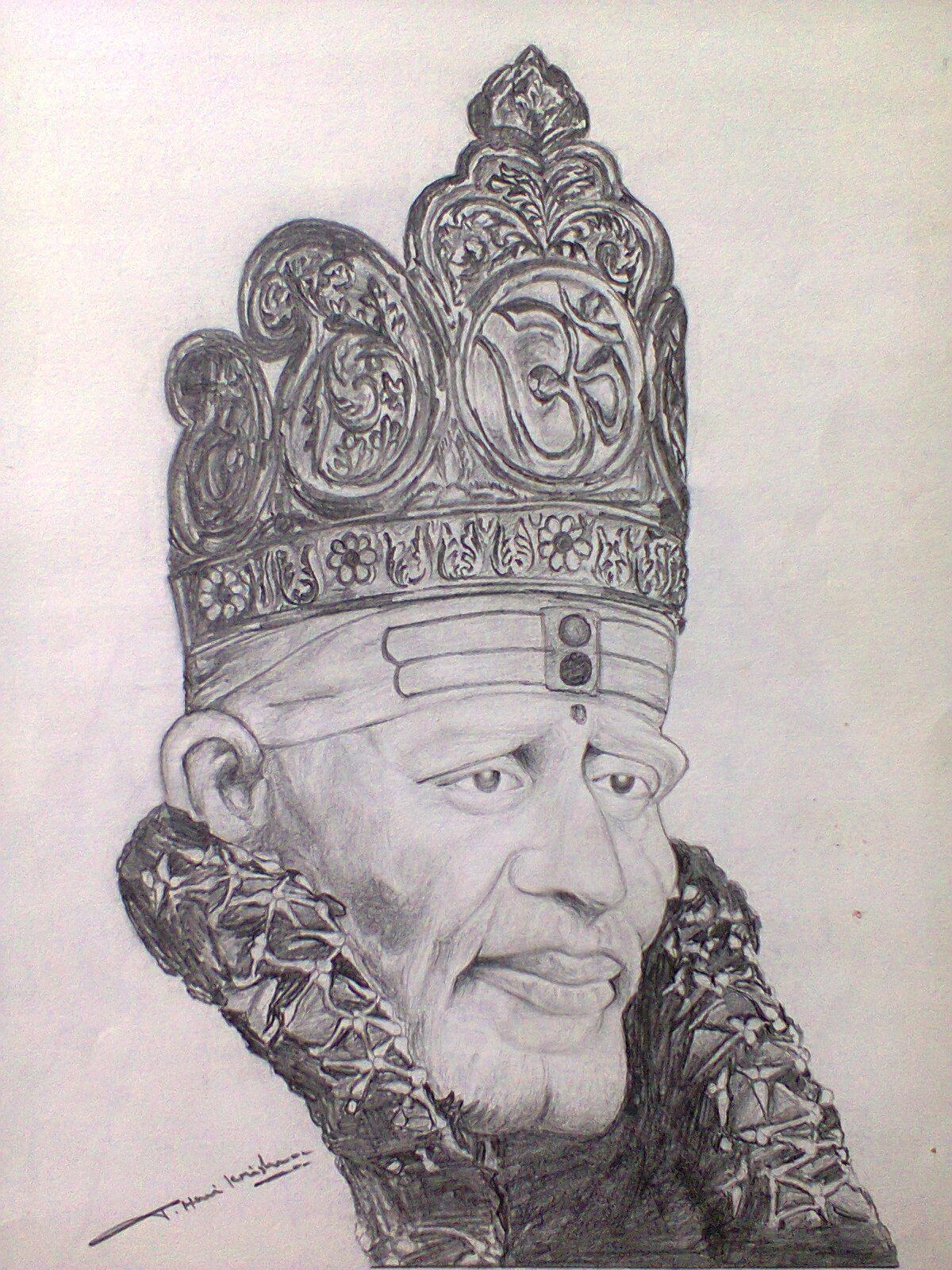 Shirdi Sai Baba - Pencil Sketch Fleece Blanket by Lakshmi Ramakrishnan -  Pixels