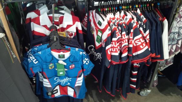 Discount rack at the local sports store.... <a href="/Rabbitohs/">Rabbitoh Warren</a> <a href="/SSFCRABBITOHS/">South Sydney Rabbitohs 🐰</a> #gfboundbaby #gloryglory