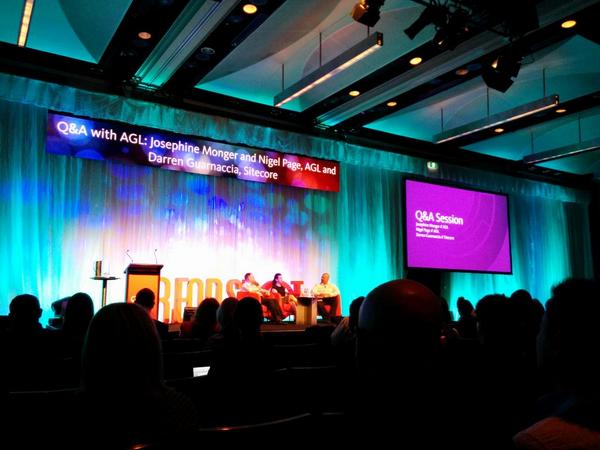 AptDigitalMark's tweet photo. "Change is the benefit, rather than the enemy" @SitecoreANZ #TrendspotANZ Q&amp;A http://t.co/UspYzESuwi
