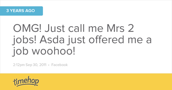 I was offered two jobs on the same day, not many people get to choose like that! t.imehop.com/1rAGYiy