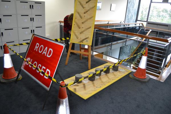 esccroads's tweet photo. Art inspired by the works on Cowbeech Road, #Cowbeech, is currently on display at County Hall. http://t.co/nsslyas0wx