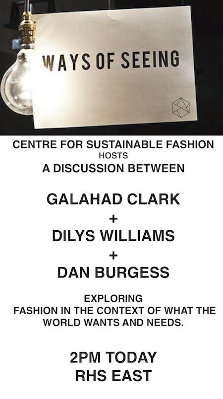 sustfash's tweet image. Our talk today... with Galahad Clark, @dilyswilliams and @dansolo