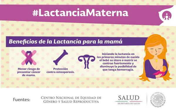 CESHgo's tweet image. "La #LactanciaMaterna protege contra la osteoporosis y disminuye el riesgo de presentar cáncer de mama" @SSalud_mx