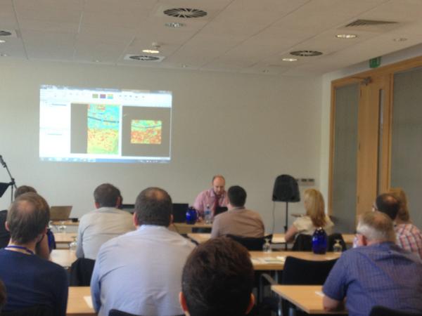 IMGS_Ireland's tweet image. Tony Kent demonstrates viewing and analysing LiDAR data with #ERDAS #IMAGINE 2014 #IMGSGeospatialUG @HexGeospatial