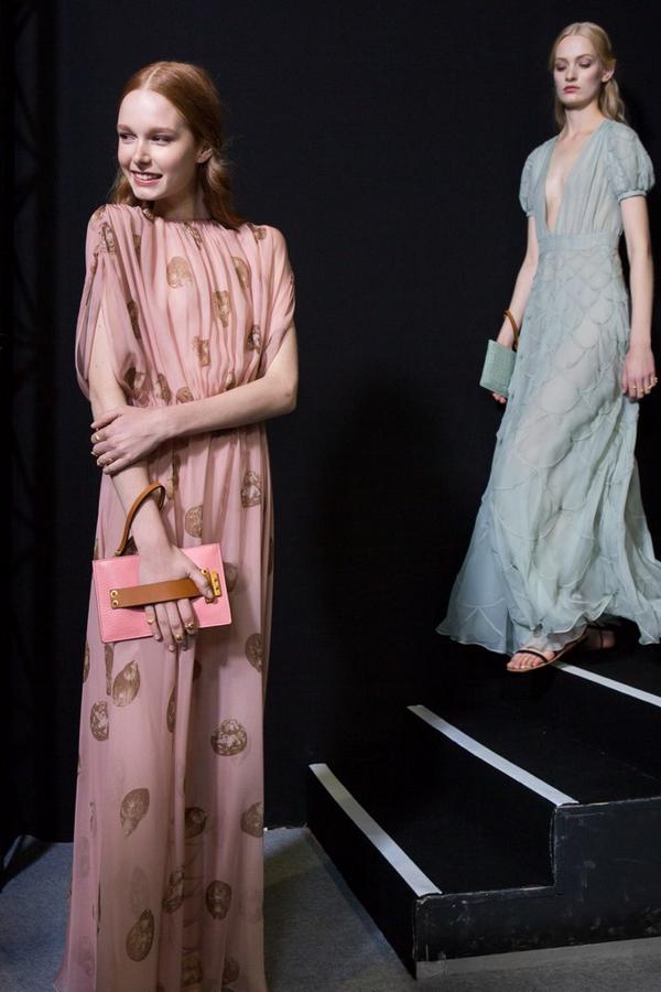 on Twitter "More backstage action at Valentino's 