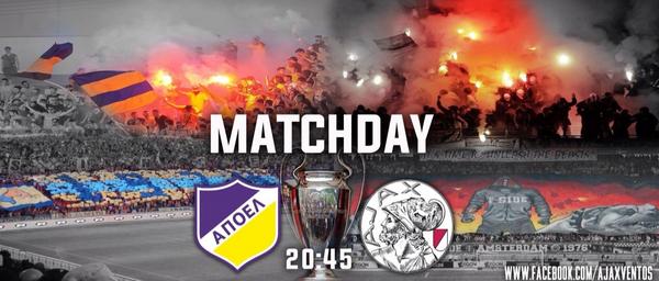 MATCHDAY!!! Apoel - Ajax 
Wat denken jullie dat het wordt vanavond?