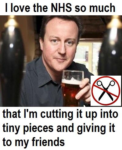 johboh's tweet photo. Hands off our NHS @David_Cameron #CPC14 #UKUncut http://t.co/nxWcVgkQeg