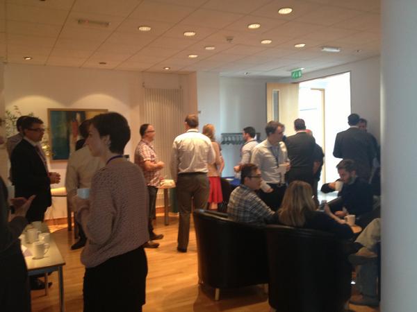 IMGS_Ireland's tweet image. The #IMGSGeospatialUG 2014 Belfast attendees enjoy a coffee break before the second part of the day. #Geospatial