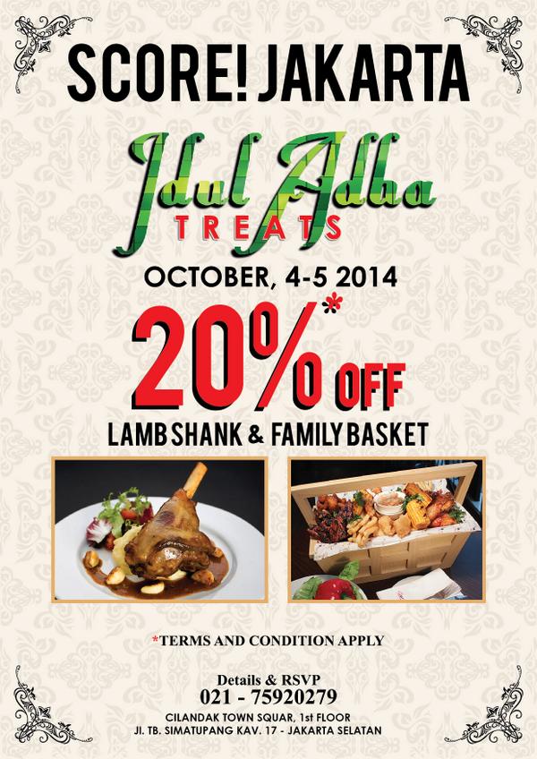 Idul Adha Treats >20% OFF of Lamb Shank &amp; Picnic Basket< Details &amp; RSVP : 021-75920279 >> CC : <a href="/citosjakarta/">Townsquare Cilandak</a>