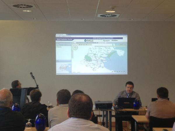 IMGS_Ireland's tweet image. Ciaran Kinane demonstrates the #GeoMedia Web Publisher portal at the #IMGSGeospatialUG 2014 Belfast @HexGeospatial