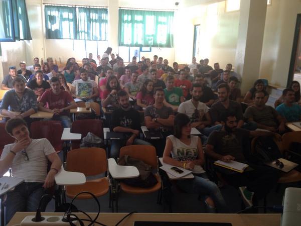 yannisc's tweet photo. The software engineering class in Samos. Ready to start developing 50 mobile app prototypes ! #mobile #icsd #myaegean http://t.co/RVpxjhcvFT