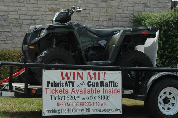 HillCountryCAC's tweet photo. Win one of 5 guns or a Polaris 4 wheeler! Raffle tickets are $20 for 1 or $100 for 6. Email dorisg@hccac.org to buy. http://t.co/UUxjzyBcRO