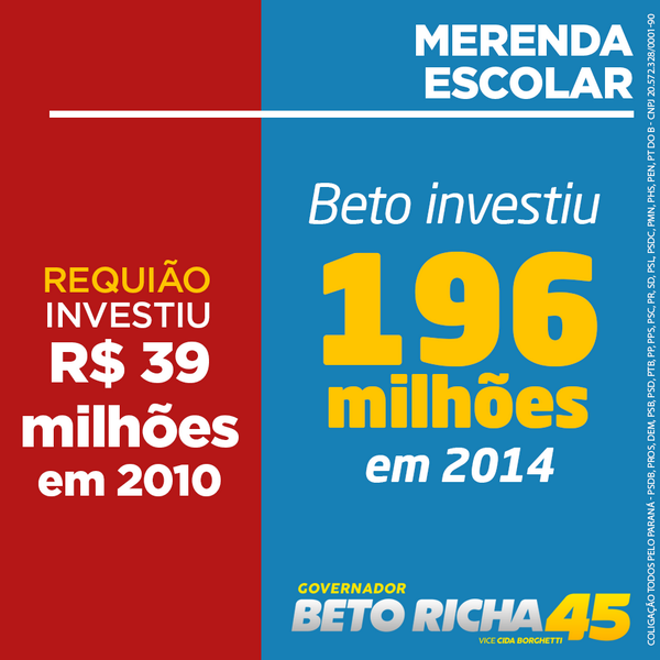 BetoRicha's tweet photo. Vamos juntos! Não podemos deixar o Paraná regredir. #ParanáQueAcredita #Sou45 http://t.co/9kmevswyFL