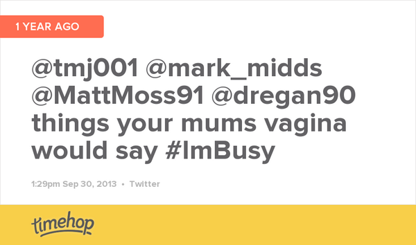 JoeSchooling's tweet photo. Exactly 1 year ago today! (via @timehop) http://t.co/6NkziddFhV http://t.co/XqQTEayWn7
