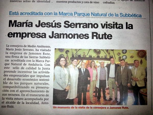 JamonesRute's tweet photo. @CORDOBA_diario  @Subbetica  @TurismoRute  @PortalJunta  @JamonesRute http://t.co/yqxrICDiEI