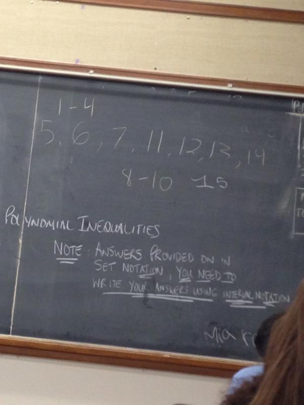 aliciaheath12's tweet photo. Our hw was #1-14.. Our teacher asked us to write the ones we didn't understand on the board #smartestclass http://t.co/xz40SgJCMt
