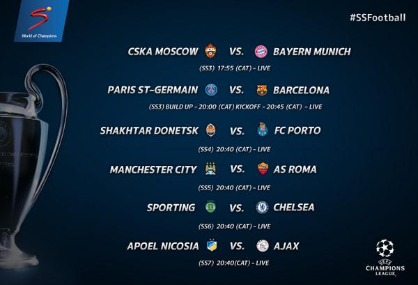 UEFA Champions League fixtures 
