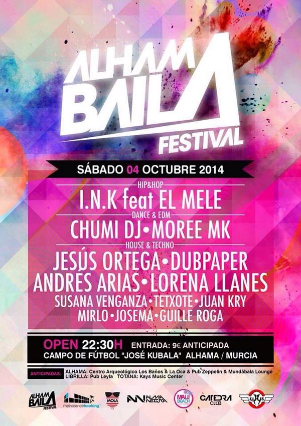 Este sábado <a href="/Alhamabailafest/">Alhama Baila</a> nos espera! Toda una variedad de músicas para todos los públicos. Vamos con muchas ganas