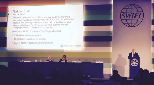swiftcommunity's tweet image. Charles LeBrun, @NorthernTrust &quot;SWIFT consulting helped us with the CLS migration project&quot; #Sibos #SWIFTServices