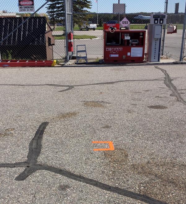 NIFA2014Region5's tweet photo. The location for Navigation refueling will be in front of the self serve pump with the nosewheel parked on the mark. http://t.co/Jrvr8ODNsS