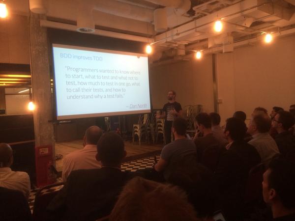 fullstackforger's tweet photo. #angularjs bdd talk at #angularjslondon with @afternoon rocks! http://t.co/g5PRSca1jM