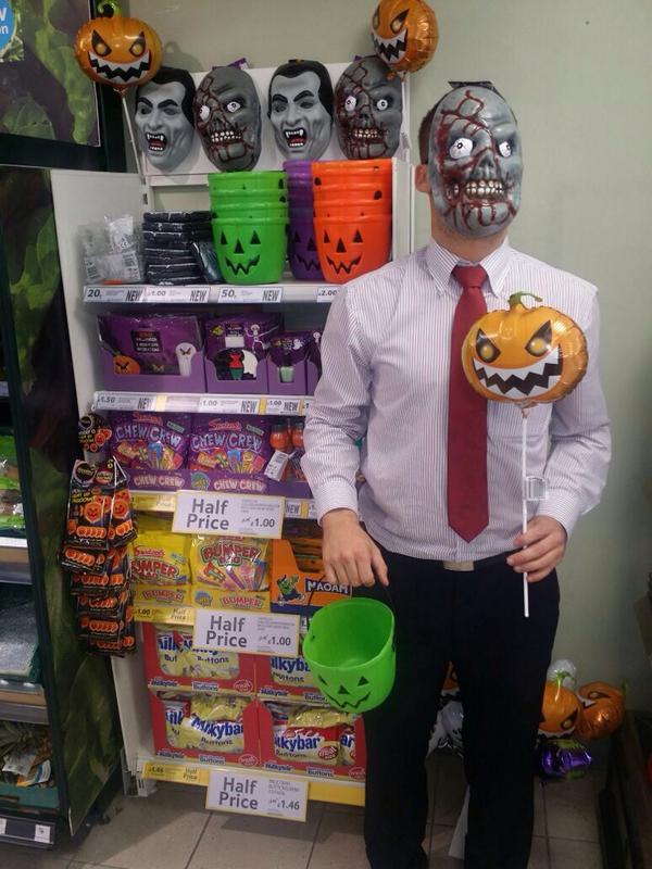 Our very own Ricky Hoff modelling the new Halloween range. Quite the improvement. <a href="/stevemanning371/">Steven Manning</a> <a href="/sarahwebster13/">Sarah Webster</a>
