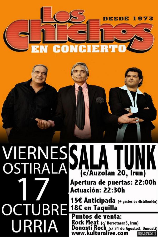 Los Chichos Vuelven con su Rumba a Eukal Herria! 17 de Octubre en la <a href="/SalaTunk/">Sala Tunk!</a> de #Irun +info kulturalive.com/index.php?len=…