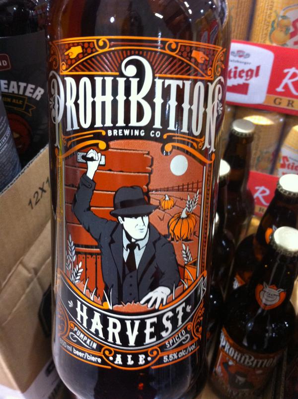WineBeyond's tweet photo. Look what we're bringing out at Emerald Hills... it's time for @ProhibitionAles #Pumpkin Harvest! #craftbeer #YEG http://t.co/Ib9G29Ikbi