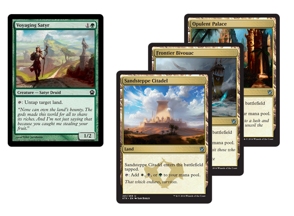 CMDTower's tweet photo. The more I look at this the better Voyaging Satyr seems in #mtgktk 
#mtg http://t.co/nV2uTs9gaW